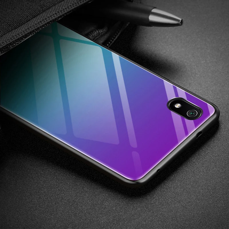 Чехол для Xiaomi Redmi 7A Мультяшные жесткие чехлы из закаленного стекла Redmi7A