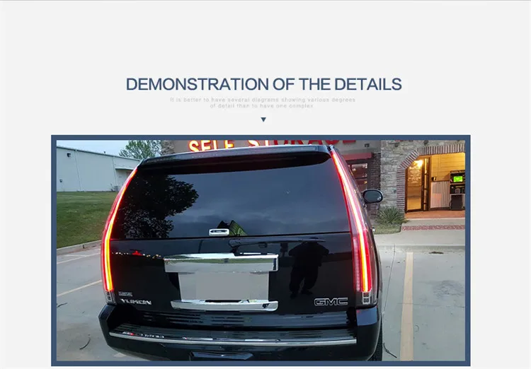 VLAND Заводские задние светильник в сборе для GMC Юкон 2007-2012 2013 для Chevrolet Tahoe/Дачная желтым сигналом поворота