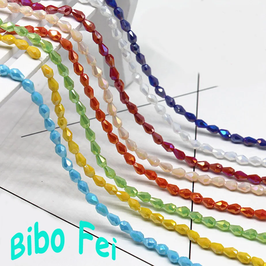 Бесплатная доставка разноцветные бусины из чешского хрусталя 4*6 мм 70 шт.