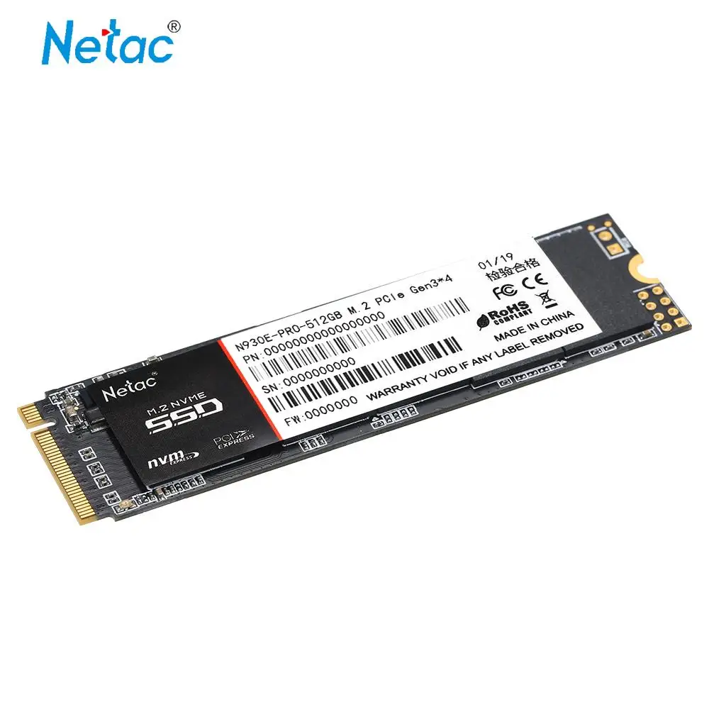 Твердотельный накопитель Netac N930E Pro SSD M.2 2280 SSD 128GB NVMe PCIe Gen3* 4 3D MLC/TLC NAND