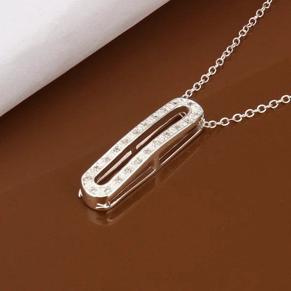 Простой Овальный Кулон импортные товары ожерелье Rolo из стерлингового серебра 925