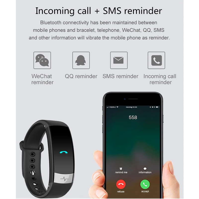 Смарт-часы QS03 с монитором сердечного ритма IP67 водонепроницаемые фитнес-часы для