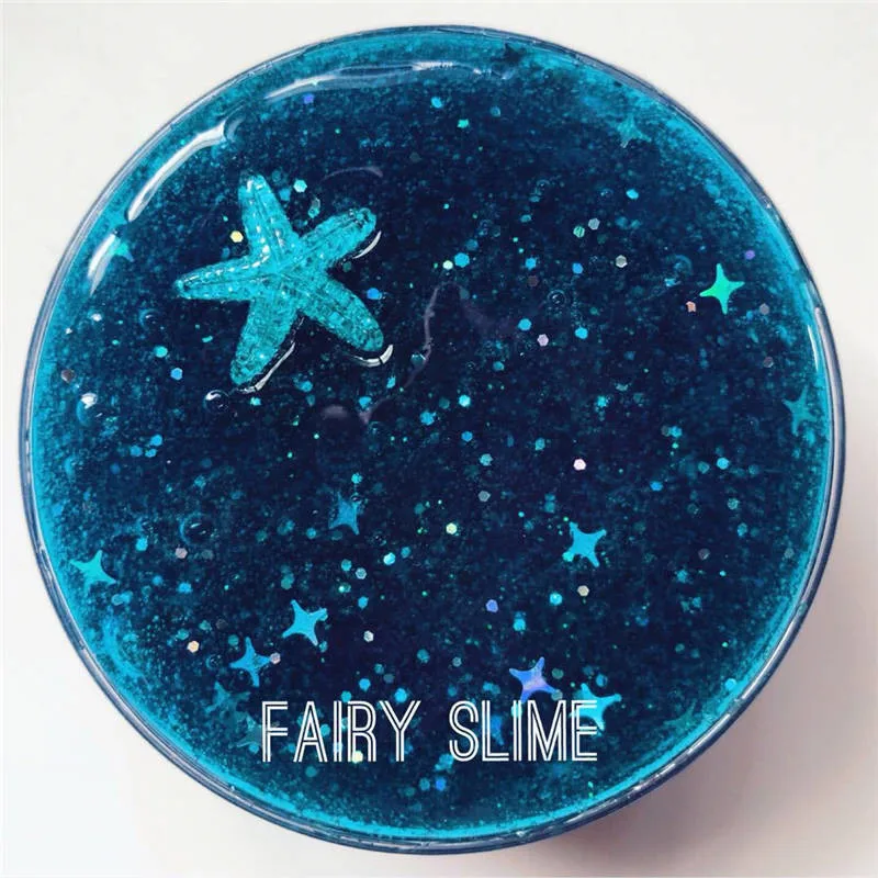 Новый прозрачный Пластилин свет межзвездное звездное небо клей для Slime Box