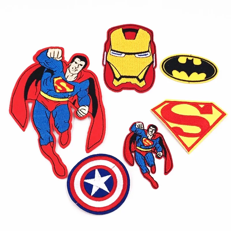 6 шт. летучая мышь логотип супергерои Мстители Железный человек Супермен на