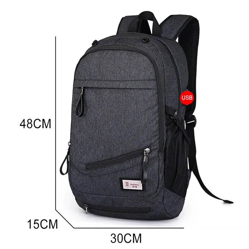Usb зарядка Мужской рюкзак школьный мужские дорожные сумки Водонепроницаемый для