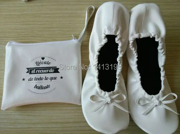Большая скидка! 2017 забавные портативные Брендовые балетки с карманом и логотипом