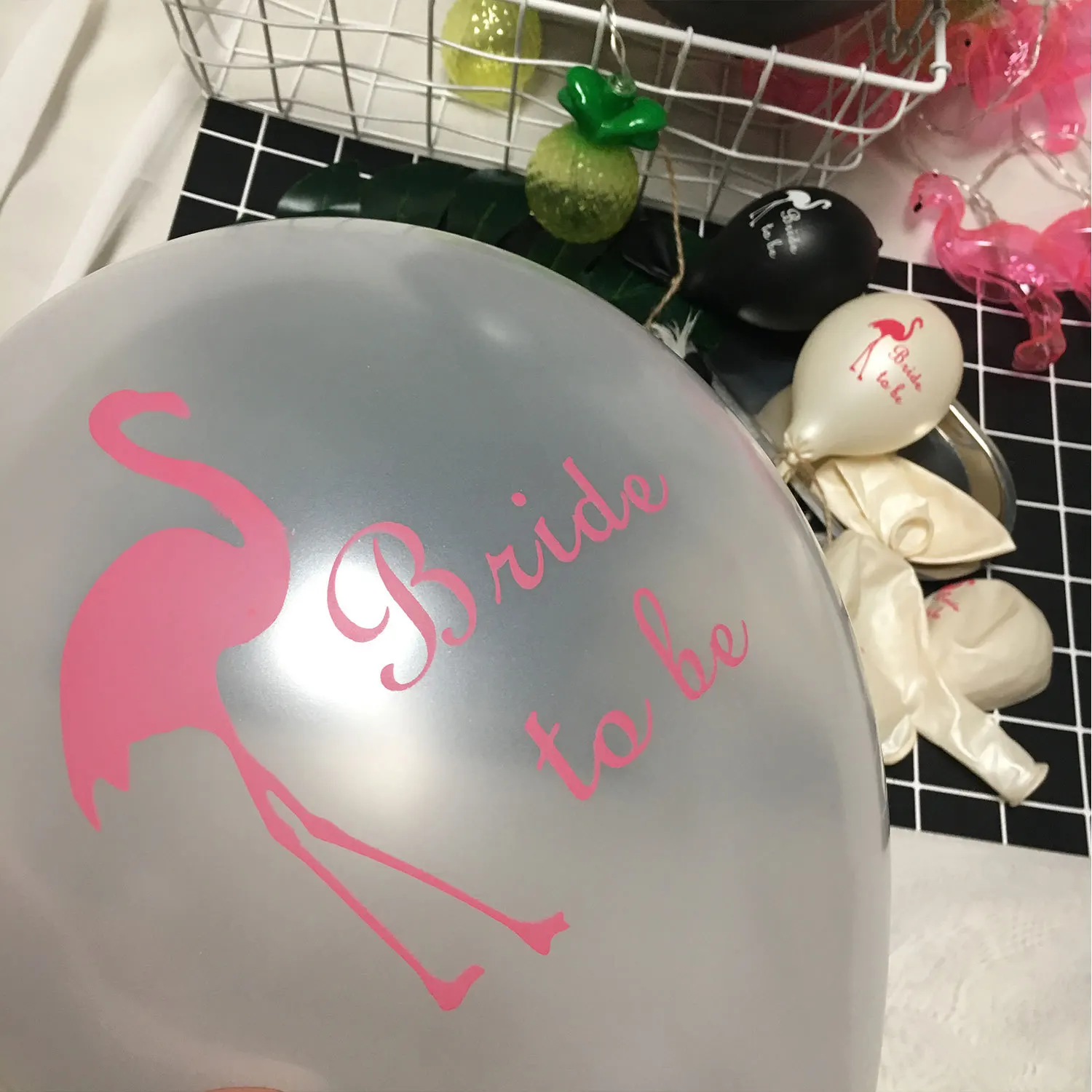 12 дюймов Фламинго воздушных шаров из латекса буквы &quotBride To Be&quot клипсы для курица