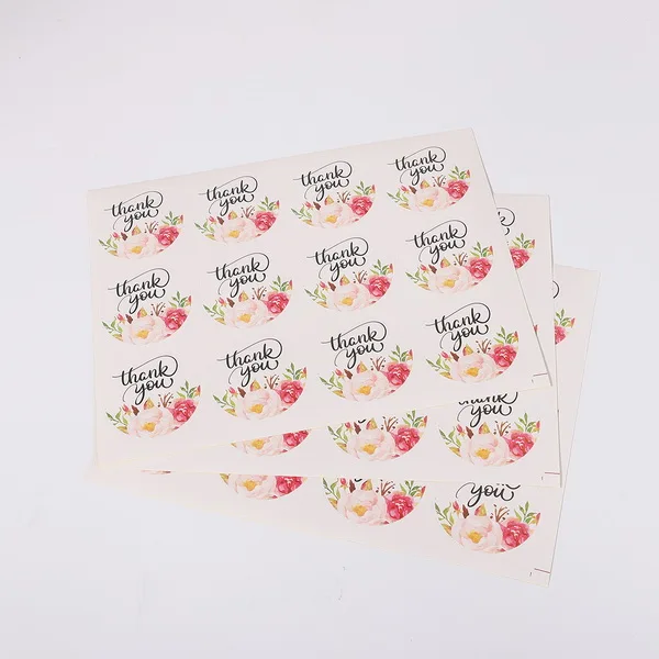 3.8cm 60pcs 60-120 pcs Thank You Love самоклеящийся клейкий герметик стикер s художественные этикетки стикер Сделай своими руками подарок торт бумажные этикетки для конфет - Цвет: 3.8cm 60pcs