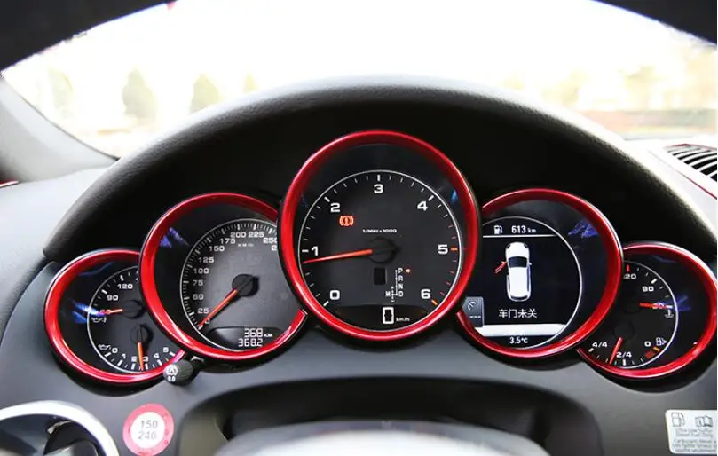 ABS Внутренняя крышка приборной панели с кольцом обшивки 5 шт. для Porsche Panamera (970) 2010