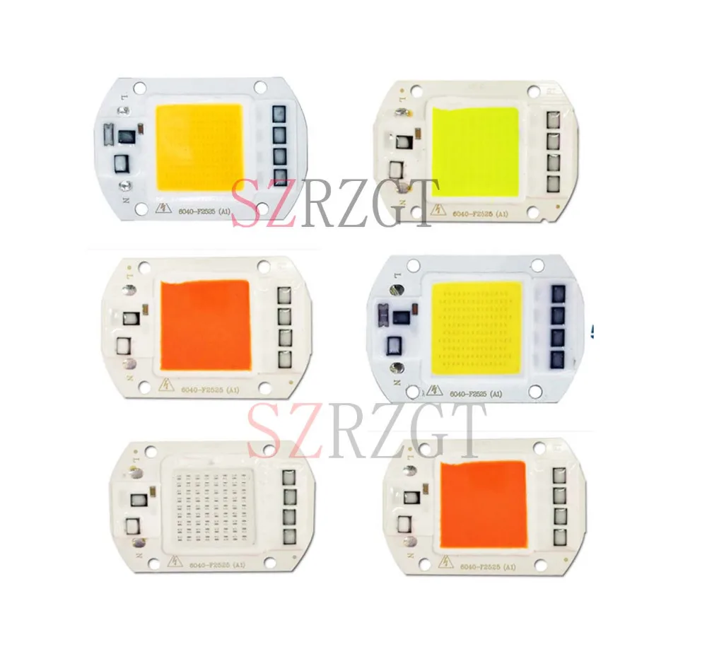 Красный зеленый синий полный спектр белого 50 Вт 220 В СИД COB умный IC драйвер