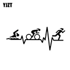 YJZT 14,7*5,9 см, бегунок для триатлона в виде сердечного ритма, аксессуары для автомобиля, виниловые аксессуары