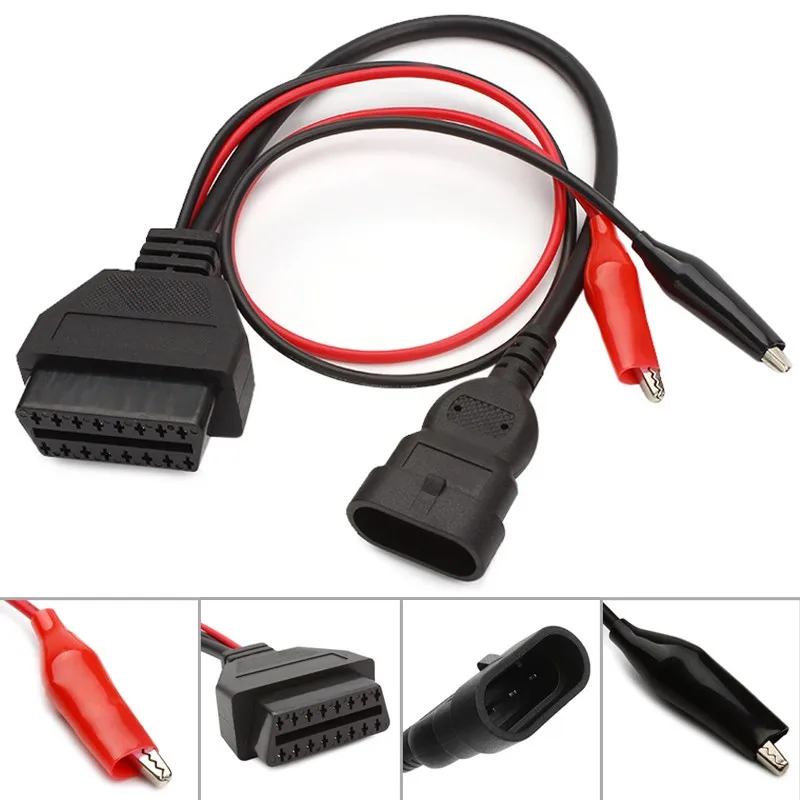 2018 автомобильный Стайлинг для Fiat 3Pin OBD1 к OBD2 3 Pin Alfa Lancia до 16 Диагностический разъем