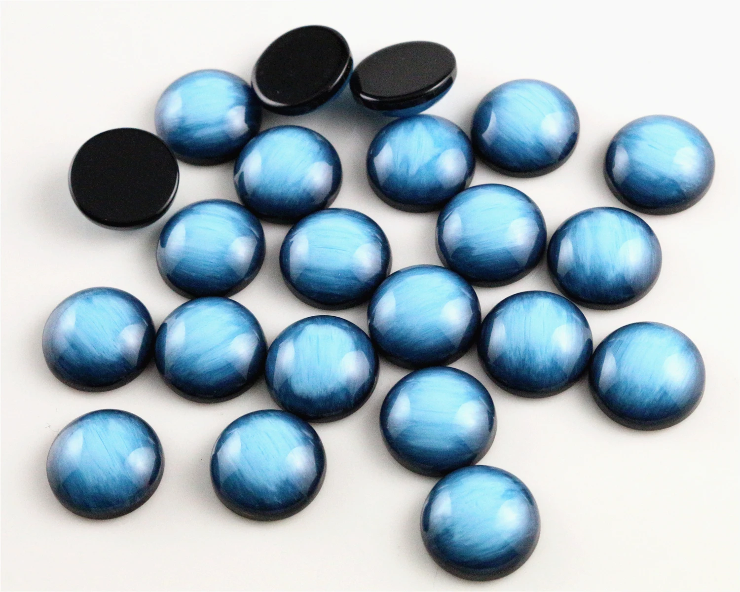 New Fashion 40pcs 12mm Sky Blue Colors Stylish Brushed Style Flat back Resin Cabochons Cameo-V5-08 | Украшения и аксессуары