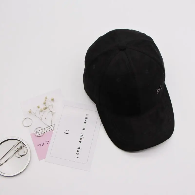 Новая женская Повседневная бейсбольная кепка с логотипом M Dad Hat Deus cap розовая черная Женская ОВО Дрейк шляпы замшевая бейсболка Мужская кепка - Цвет: 2