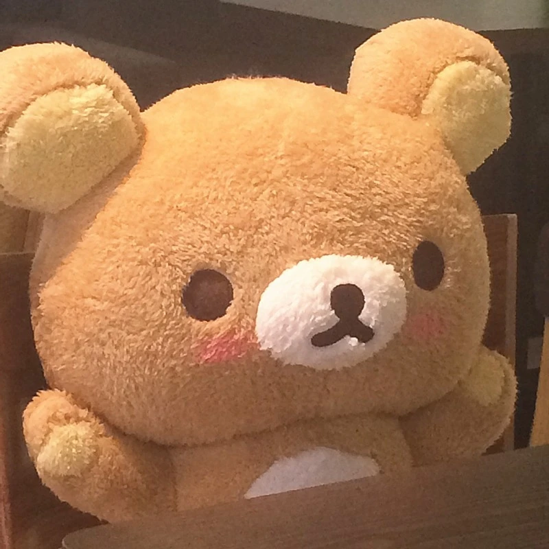 55 гигантский Медведь Rilakkuma, Плюшевый игрушки в натуральную величину расслабляющий Медведь Подушка куклы мягкие животные День Святого Валентина's подружка Gif