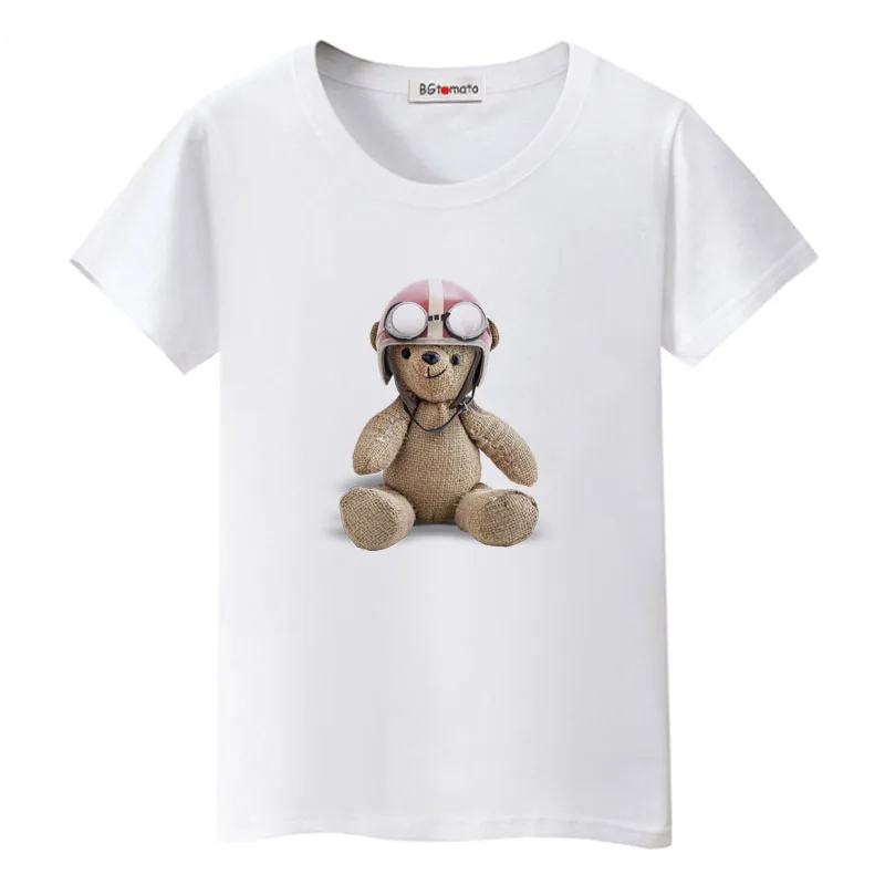 BGtomato Тедди футболка с медведем прекрасный 3D для женщин harajuku femme забавные camiseta mujer