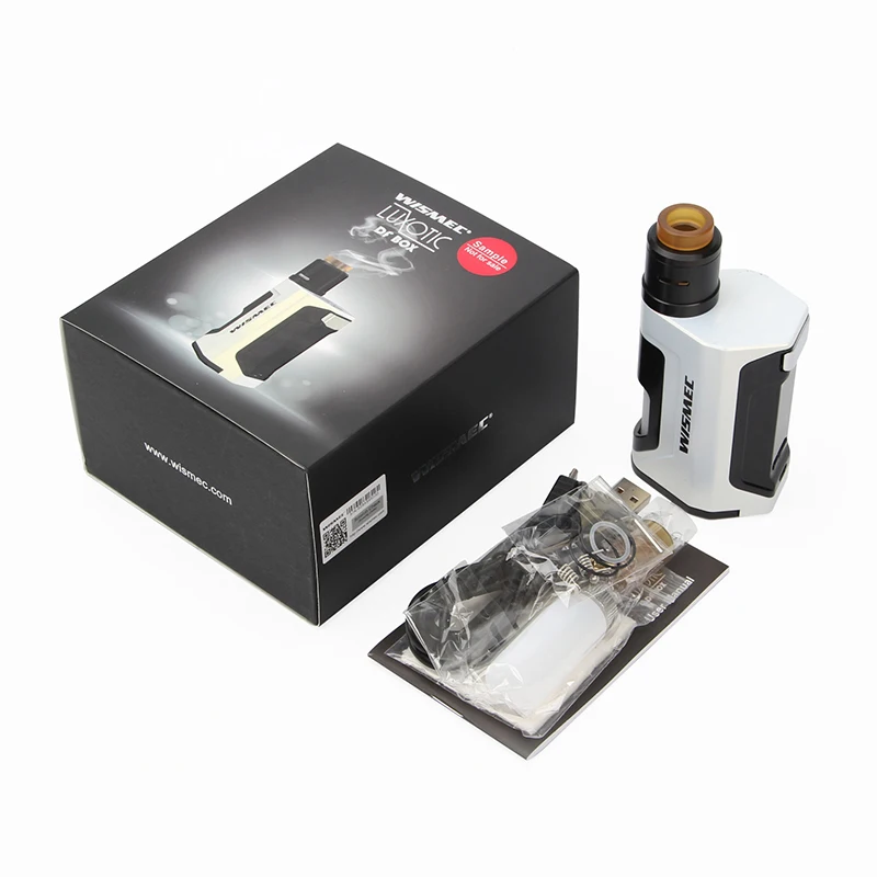 Электронная сигарета Wismec Luxotic DF Box 200 Вт TC Kit MOD с гильотинной V2 RDA 7 мл бутылка Squonker