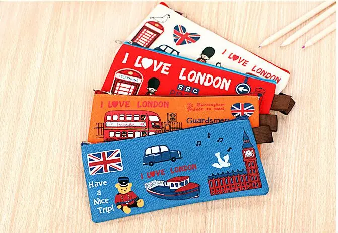 Пенал из ткани Оксфорд с изображением головы британского солдата для девочек и