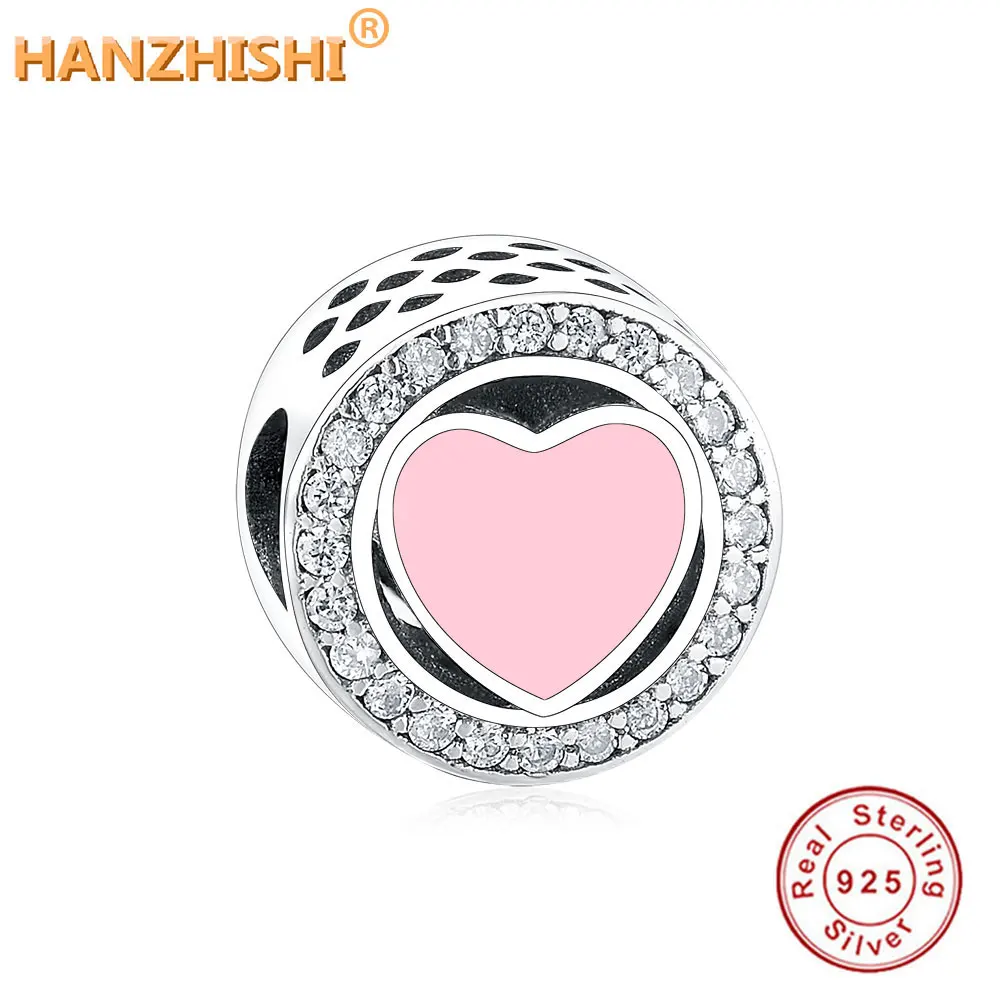 Браслет Pandora Charms бусины из стерлингового серебра 925 подарок на день Святого Валентина DIY ювелирные изделия для женщин Grlfriend Berloque - Цвет: PP0314