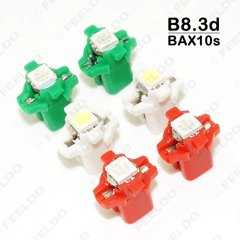FEELDO 2 шт. 7 цветной автомобиль 12 в B8.3d/BAX10s 1SMD 5050 датчик приборной панели светильник