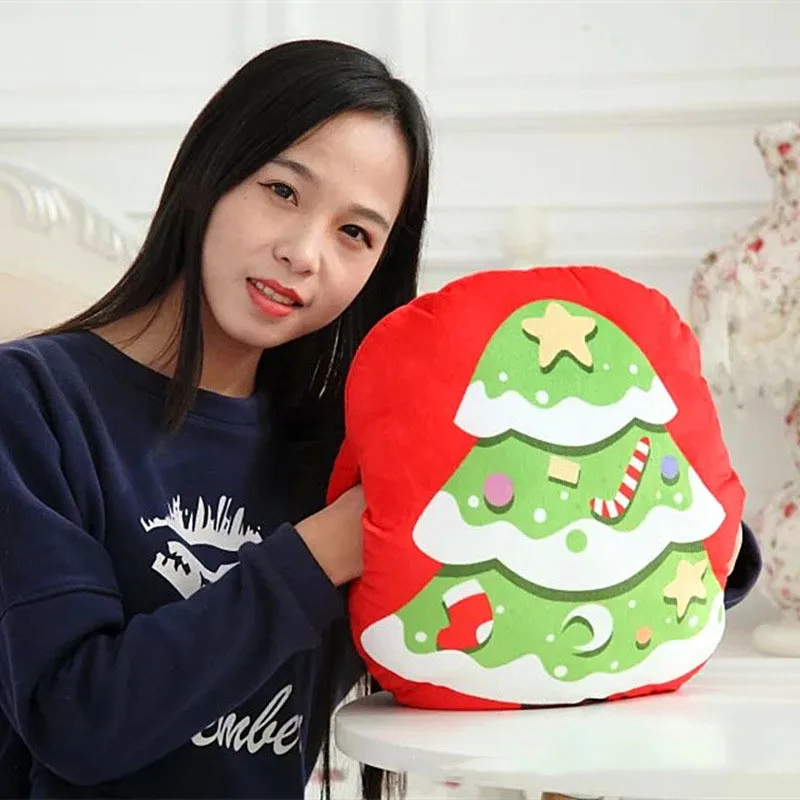 KKLOVELY 10cm Christmas Santa Claus Tree Deer Plush Dolls Warm Hand Pillow Contton Toy For Kids Children Top Quality | Игрушки и хобби