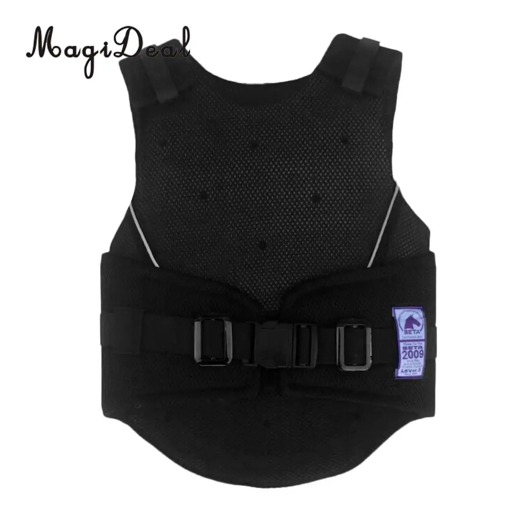 MagiDeal Kids Children Shock Absorption Adjustable Equestrian Horse Riding Vest Protective Waistcoat Body Protector S M L