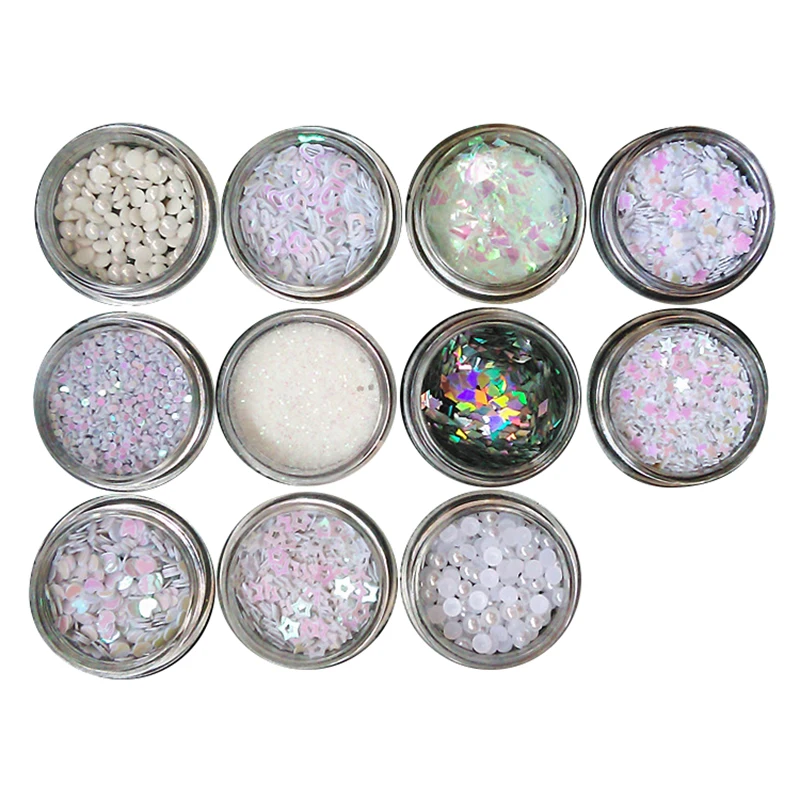 12 шт креативные красочные розовые фиолетовые Пластиковые ногти искусство Блеск