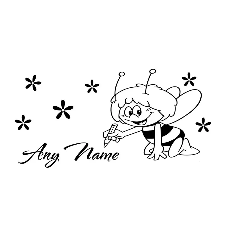 

Customized Name Honeybee Wall Stickers For Children Nursery DIY Home Decor Honeybee Wall Decals Vinyl Removable