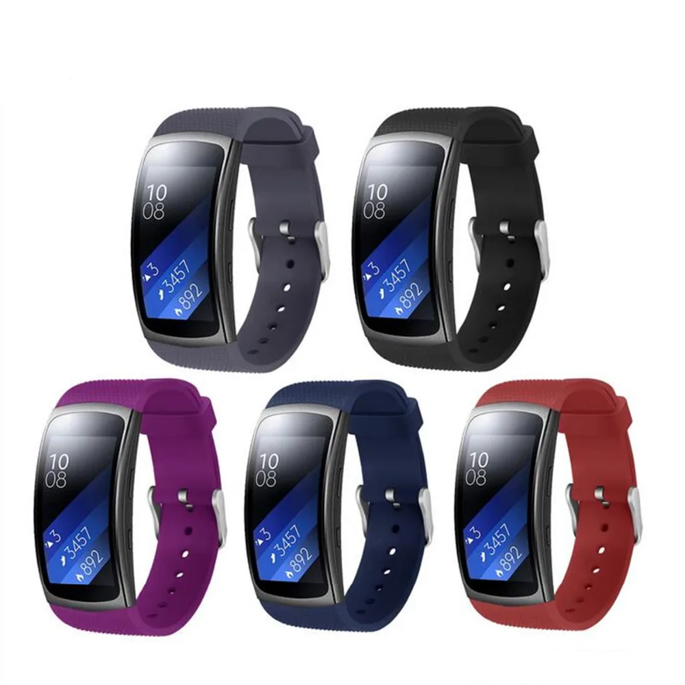 Ремешок силиконовый для Samsung Gear Fit 2 Pro/Fit сменный Браслет смарт часов Fit2 Pro/Fit2