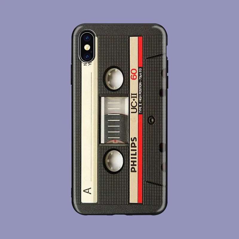 Винтажный клейкий динамик мягкий чехол для телефона из ТПУ чехол для iPhone X XS XR Max 5 5S SE 8 8plus 7 7plus 6s 6s Plus