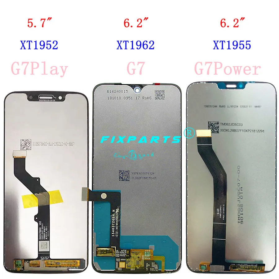 Оригинальный для Motorola Moto G7 XT1962 LCD Play дисплей сенсорный экран Сенсорная панель