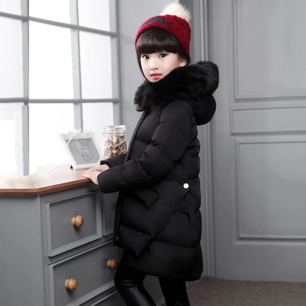 Мода 2020 куртка для девочек пуховики пальто теплая детская на утином пуху Детская
