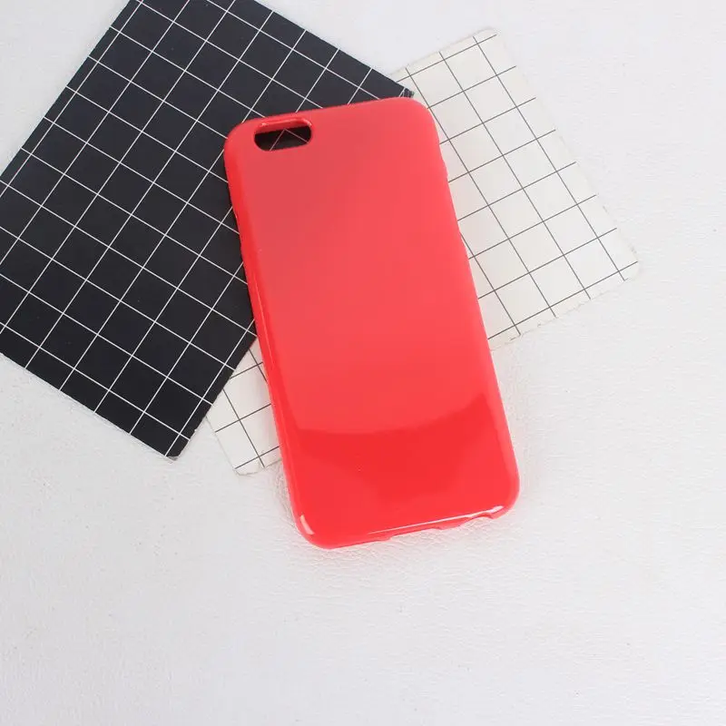 SICOOTE Phone Case For iPhone 6 6S 7 8 Plus Simple Plain Soft TPU Back Cover 5 5S SE Candy Capa |