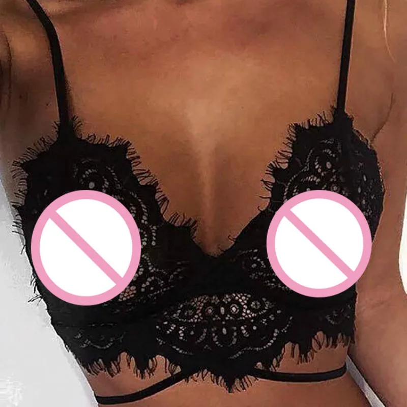 Hot Selling Eyelash Lace Hollow Out Tempura Bra Thin Sexy Band 2018 New Fashion Style M-XL |