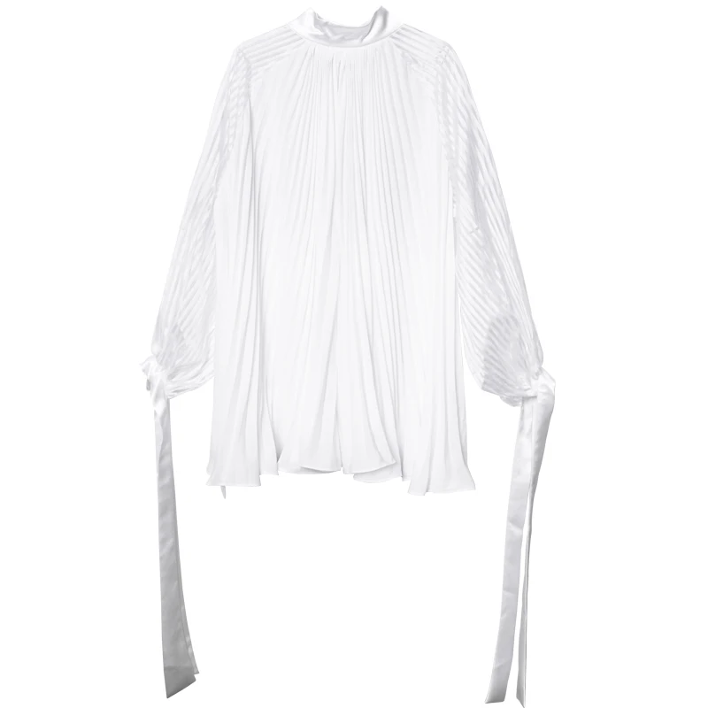 LISM каникулы негабаритных с пышными рукавами белый шифон летнее женское платье 2019