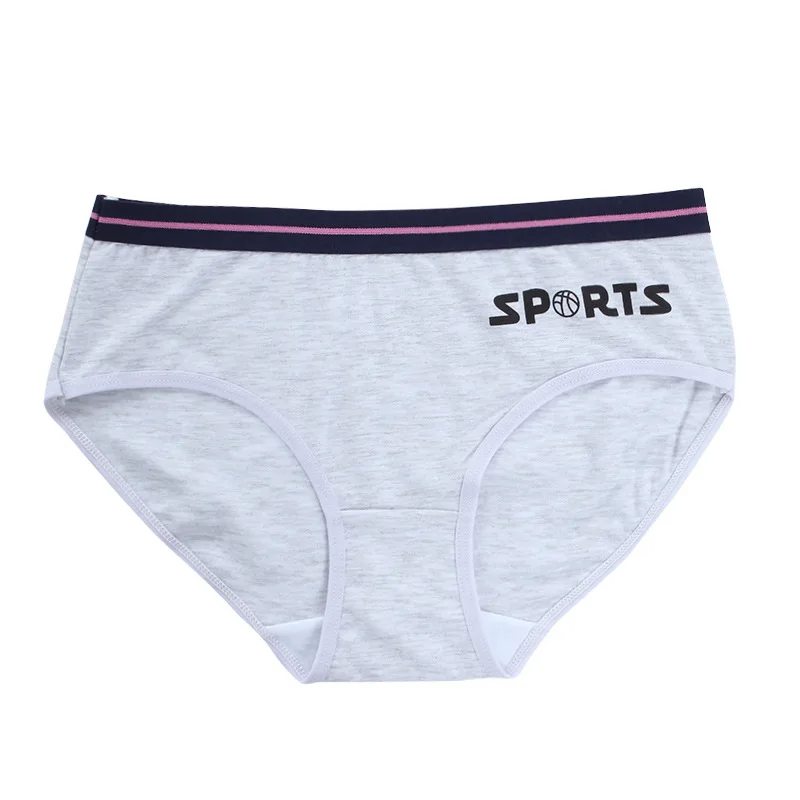 Серый Young Girls Lingerie 6-14years Teenager Underwear For Girl Cotton Children Panties Kids Thong Underwear Baby Briefs - Цвет: Серый