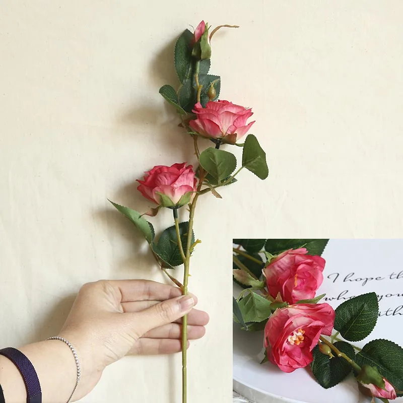 Simulated Rose Decoration Home Wedding Road Induced Flowers Hand-held Flower Wall Plant Fake | Дом и сад