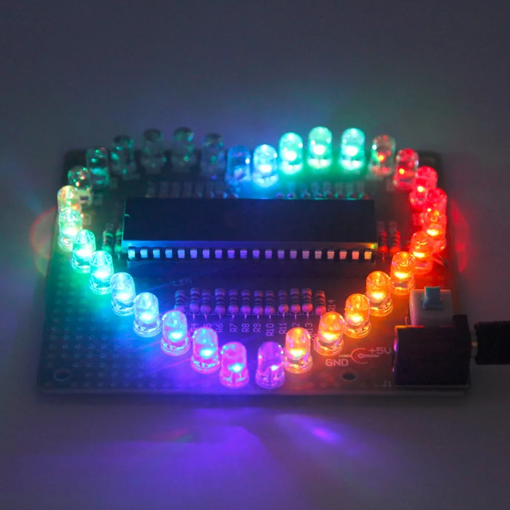 ICOCO 2017 новейший DIY набор в форме сердца LED красный и синий красочный свет воды
