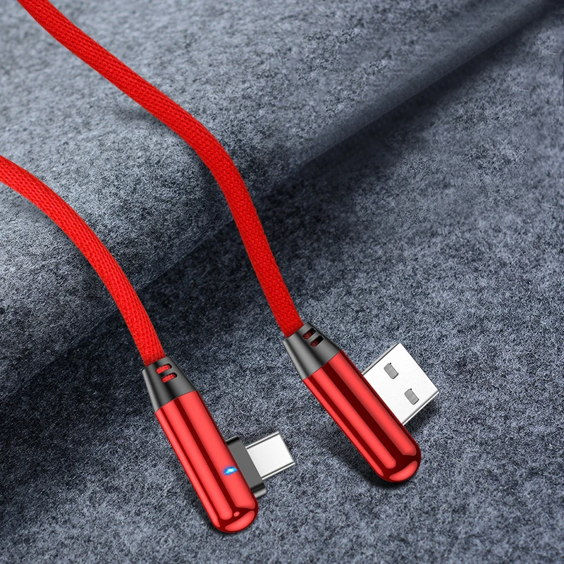 90 градусов Микро зарядный кабель USB 2.4A для передачи данных микро samsung Xiaomi Android