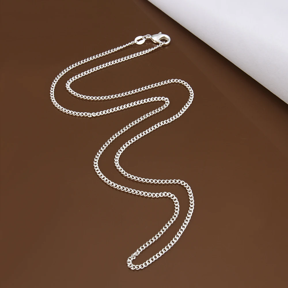 2MM Side Chain 18inch Link Plating Silver Jewelry Making DIY for Men Women Necklace Classic Accessories | Украшения и аксессуары