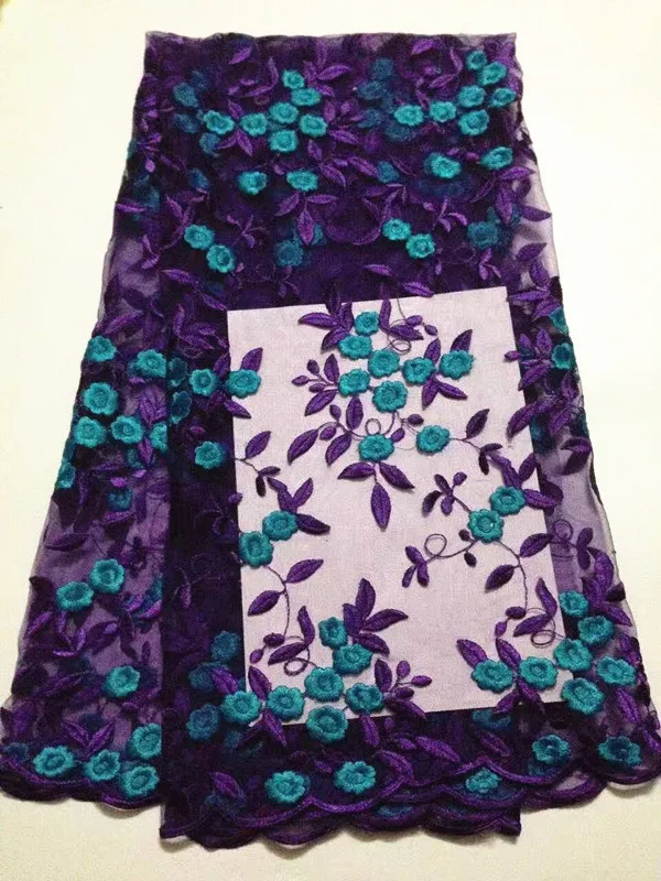 5 ярдов/шт. Красивая вышитая лимоном французская сетчатая кружевная ткань и