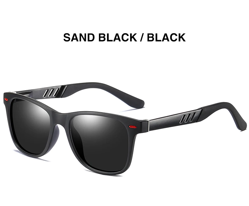 Sand Black -Black Новинка, поляризованные солнцезащитные очки для мужчин и женщин, для вождения, очки ночного видения, модные солнцезащитные очки, UV400, gafas de sol hombre - Цвет линз: Sand Black -Black