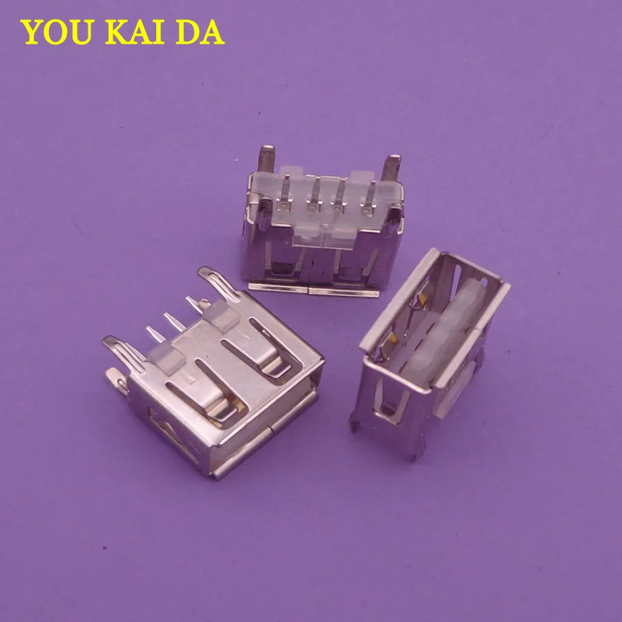 50 шт./лот тип A плоский угол (180 градусов) гнездо USB PCB разъем usb 2 0 Jack|usb pcb connector|socket