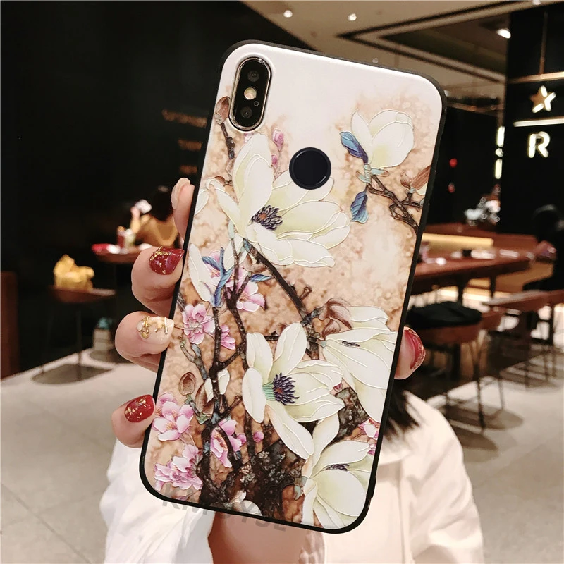 3D цветок чехол с тиснением для xiomi Xiaomi mi 9 8 se a1 a2 5x 6x cc9 cc9e a3 мягкий чехол для Red mi 4X4 Red mi note5 Примечание 6 7 pro крышка