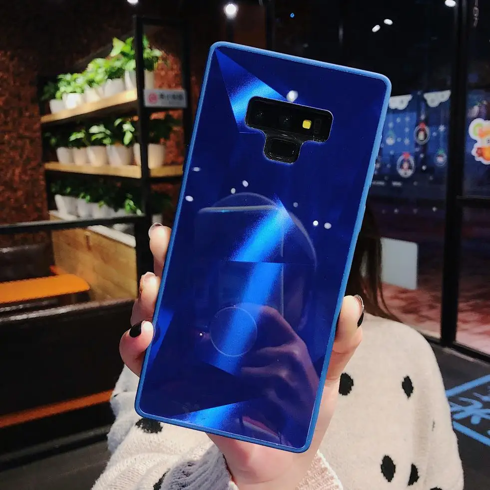 For Samsung Galaxy Note 9 8 Fashion Shine Diamond Pattern Cute Jelly Style Phone Hybrid PC TPU Shockproof Shield Case Back Cover |
