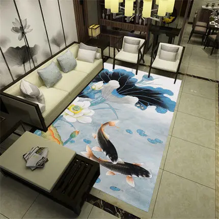 Большой размер нескользящий коврик для задней панели мягкий гостиной с 3D принтом