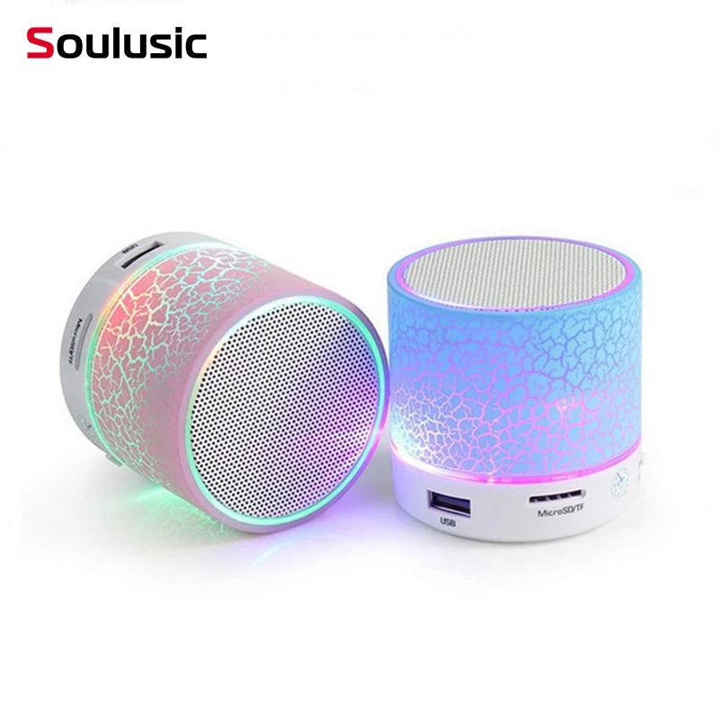 Soulusic Новый A9 светодиодный мини Беспроводной Bluetooth трещины колонки С микрофоном
