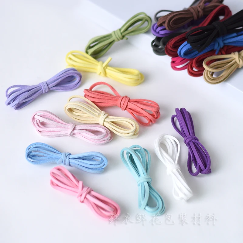 

Korean -style Velvet Rope Leather fine Ribbon Cake Decorative Flowers Wrapping Knots Wrapping Ribbons 3MM*1M