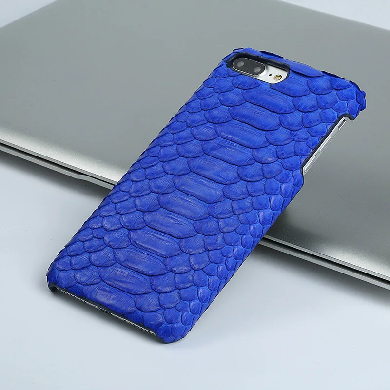 blue Чехол из натуральной кожи питона для iphone 11 11Pro X XS XSmax XR 6 8 с рисунком, роскошный защитный чехол - Цвет: blue