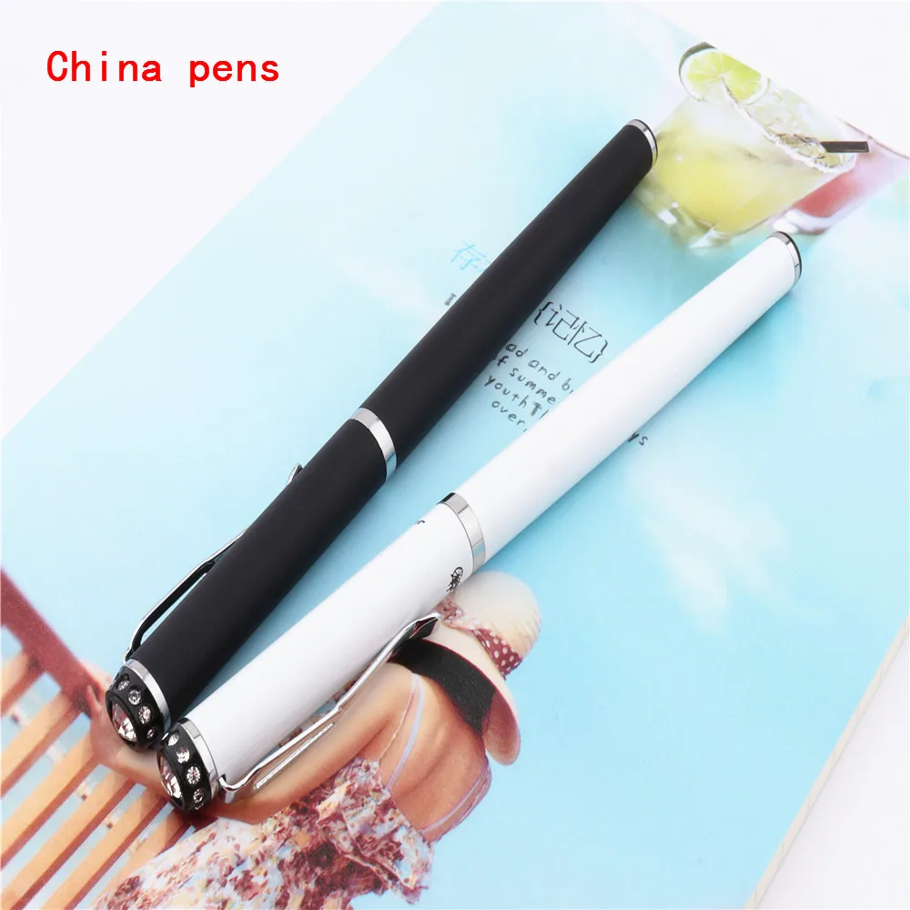 JINHAO 301 инкрустированный алмазами шляпа Канцтовары офисный школьный принадлежности financy tip чрезвычайно тонкие Перьевые Ручки Новинка